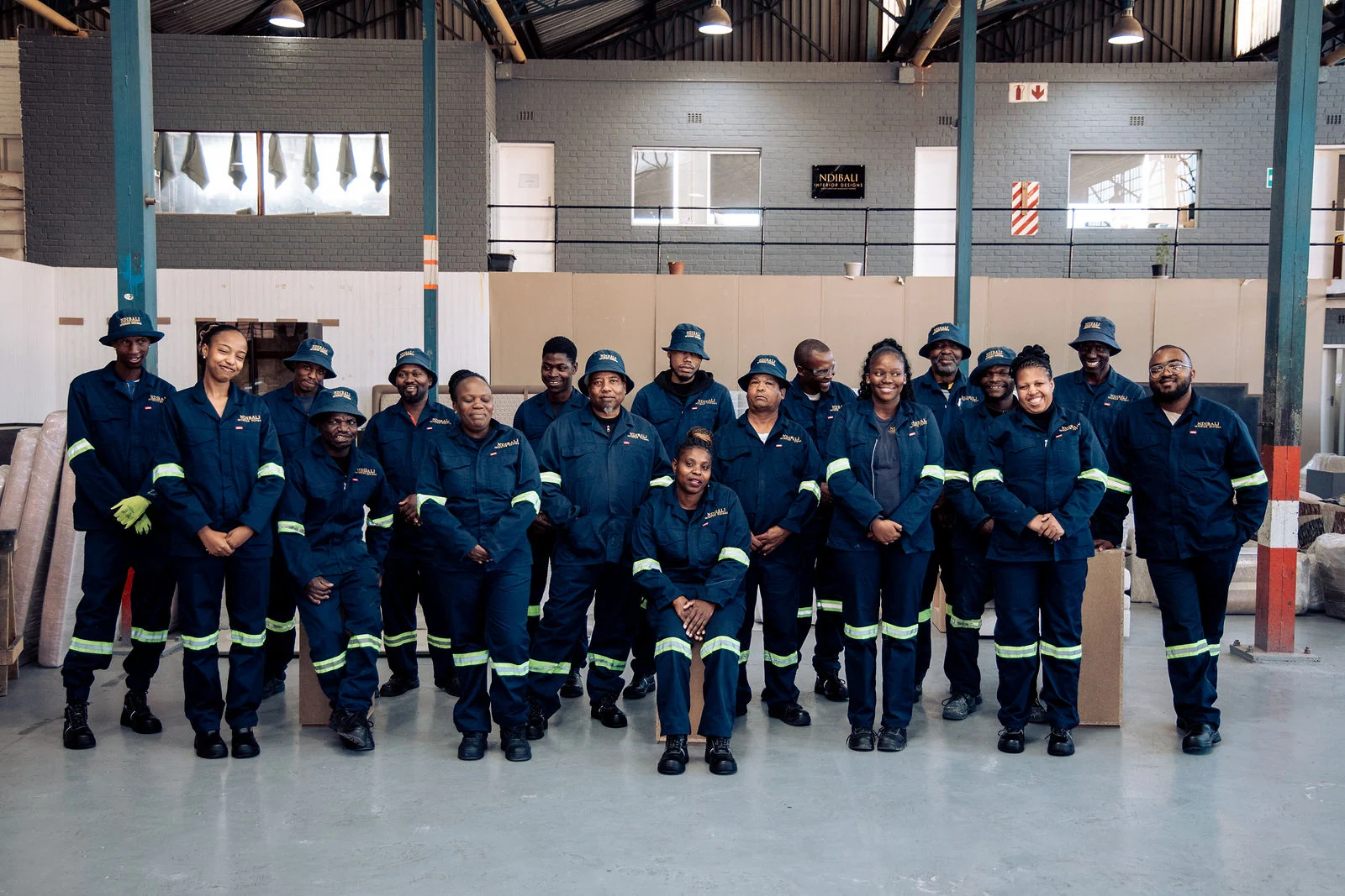 Ndibali Interior Designs workshop and manufacturing team in Johannesburg