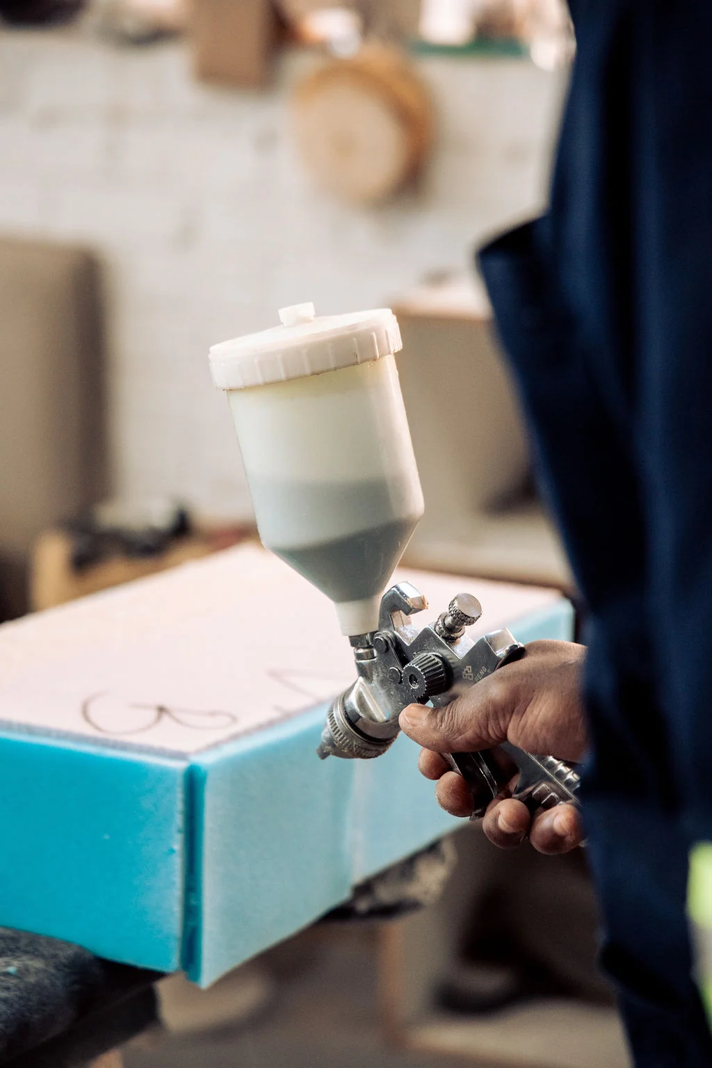 Finishing a bespoke furniture component